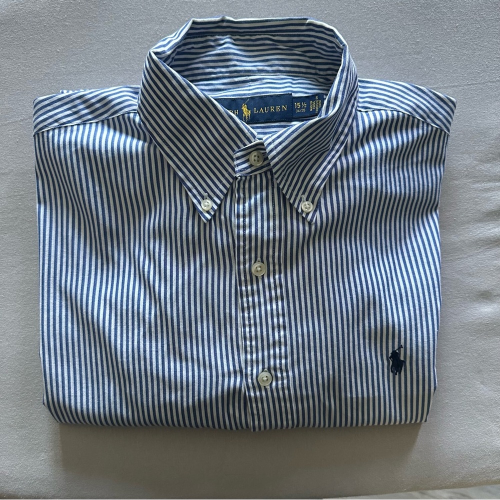 *Bundle* 4 Men's Classic Polo by Ralph Lauren long sleeved dress shirts - Picture 4 of 5